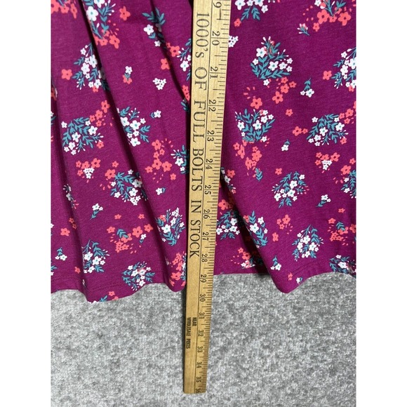 Woman Within Tunic Top Womens Size 22/24 1X Floral Pintuck Pleated Pullover - Picture 14 of 14